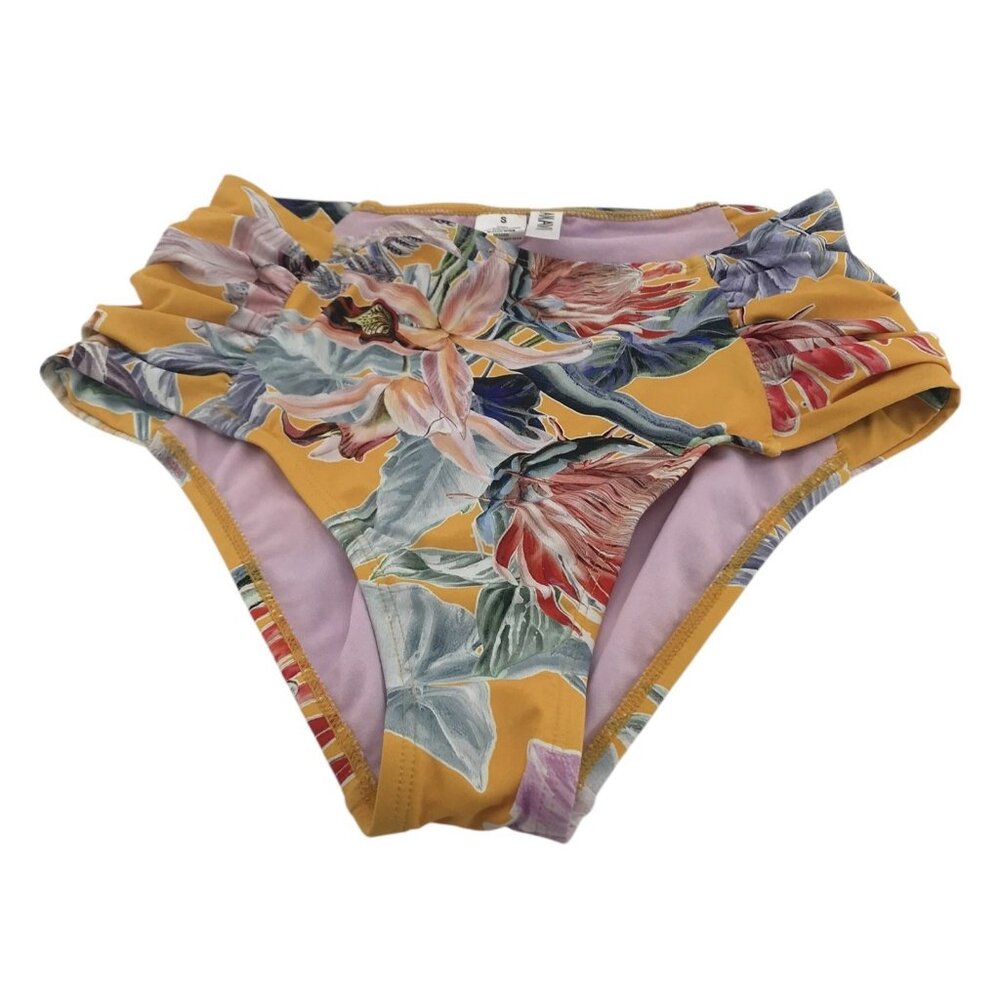 Amavi Bikini Bottom Womens Size Small‎ Floral Tropical High Waist Swim Hawaiian